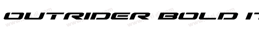 outrider bold italic字体转换